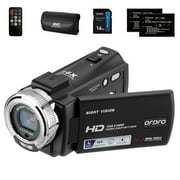 ORDRO Camcorders HDV-V12 1080P Video Camera Infrared Night Vision 3.0'' LCD Screen +16G SD Card