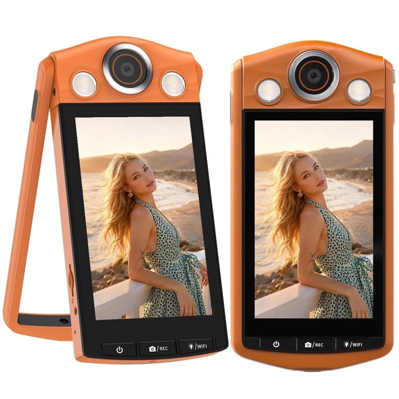 ORDRO Digital Camcorder 4K 64MP Vlog Camera Selfie Compact Camera 3.5"Touch Screen for Beginners