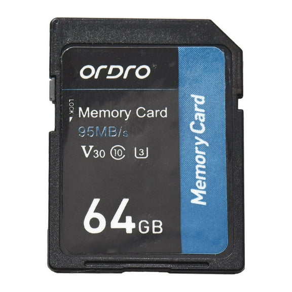 ORDRO High Speed 64GB Memory Card V30 Class 10 Digital Cameras Camcorders 95MB/s