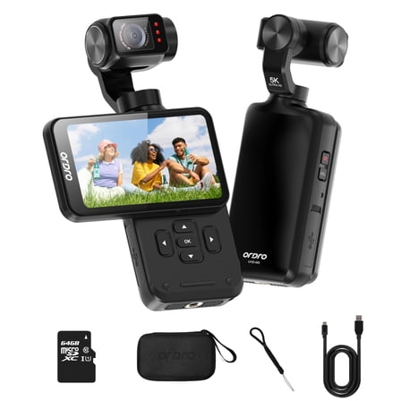 ORDRO M5 Handheld Camcorder 5K 30FPS Video Camera 3-Axis Stabilization Night Vision Digital Camera