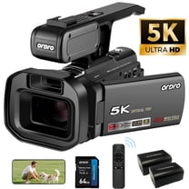 ORDRO Video Camera 5K 30FPS Camcorder 48MP Photo Vlogging Camera 12X Optical Zoom 3.5''Screen for Photography Youtube