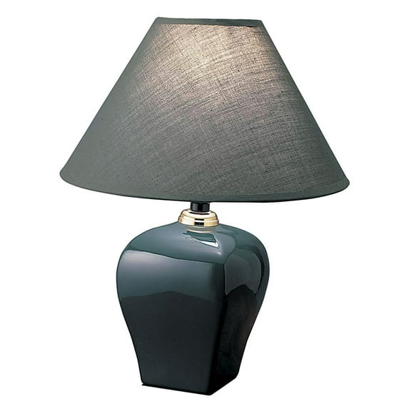 13"H Ceramic Table Lamp - Green