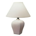 thumbnail image 1 of 13" Tall Ceramic Table Lamp, Urn-Shaped with Ivory finish, Linen Shade, 1 of 3