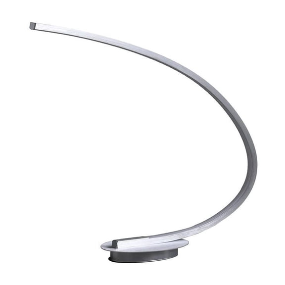 16-Inch Eli Brushed Nickel Led Arc Tube Table Lamp