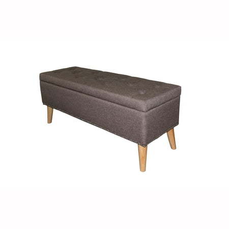 ORE International 17" Tall Polyurethane Storage Bench in Gray