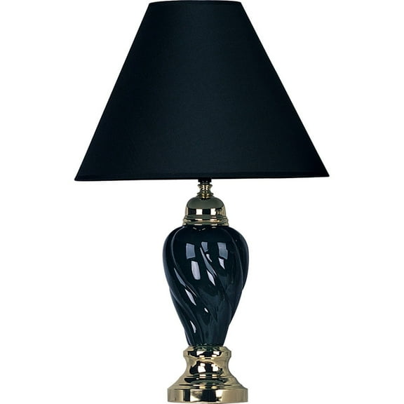 Ore Furniture 6116BK 22 in. Ceramic Table Lamp - Black