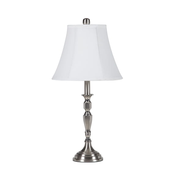 ORE International 24.5" Serge Satin Nickel Metal Table Lamp