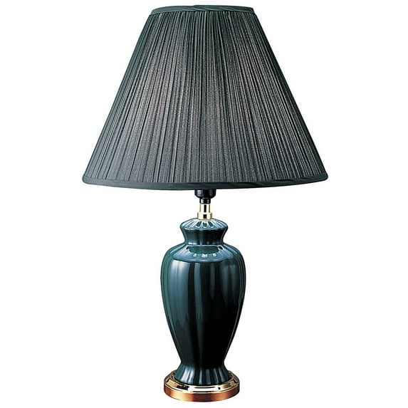 ORE International 26" Ceramic Table Lamp - Ivory-Color:Green