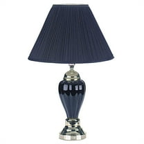 ORE International 27" Ceramic Table Lamp, Black