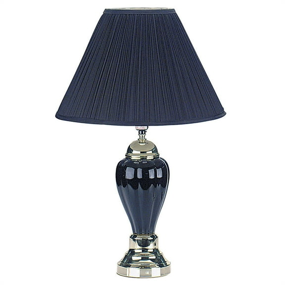 ORE International 27" Ceramic Table Lamp, Black