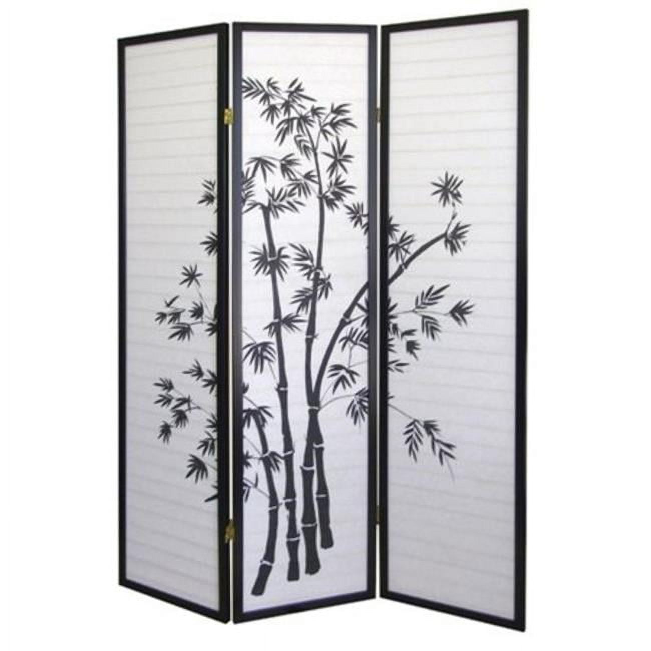 ORE International 3 Panel Room Divider, Bamboo Design