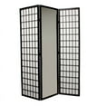thumbnail image 1 of ORE International 3 Panel Room Divider with Mirror, Black, 1 of 2