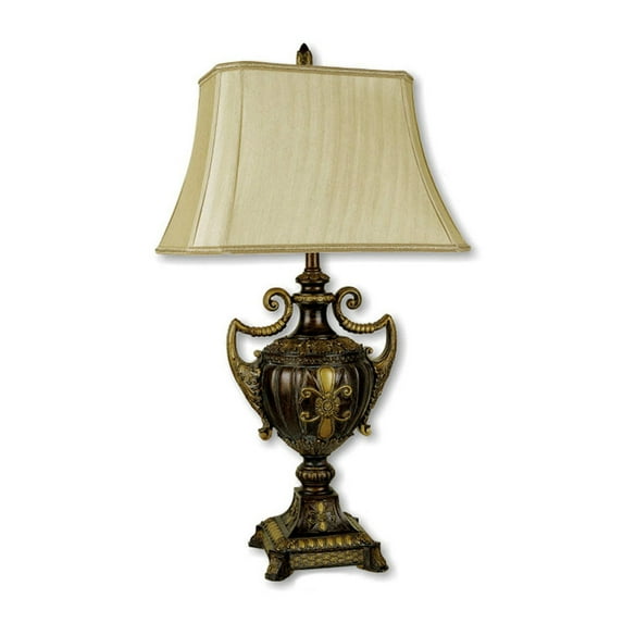 ORE International 30" Urn-Shape Table Lamp - Antique Gold