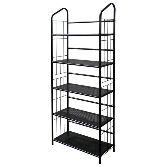 Ore International 5 Tier Metal Book Shelf - Black