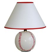 ORE International Ceramic Baseball Table Lamp