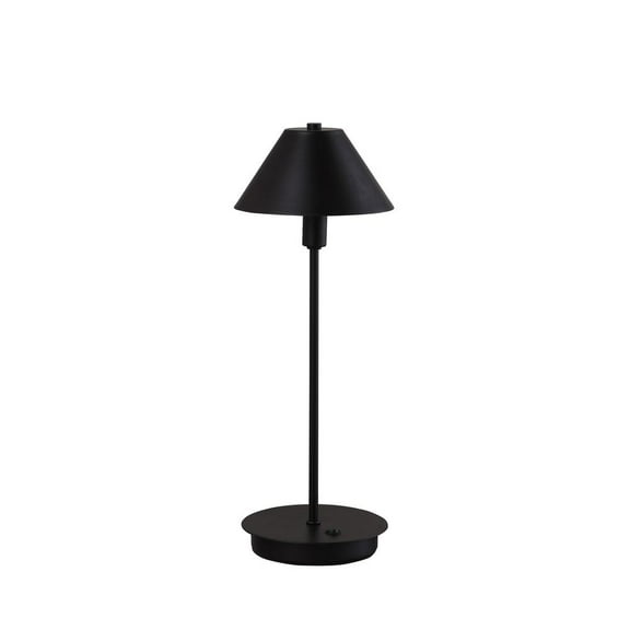 ORE International 17.5" Rowan Matte Powder Black G-9 Table Lamp Metal