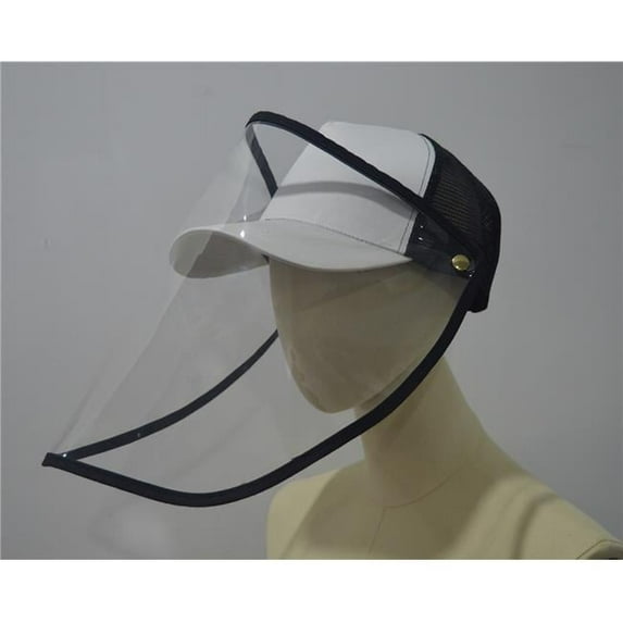 ORE International HBT909 Unisex Baseball Cap Face Shield - White & Black