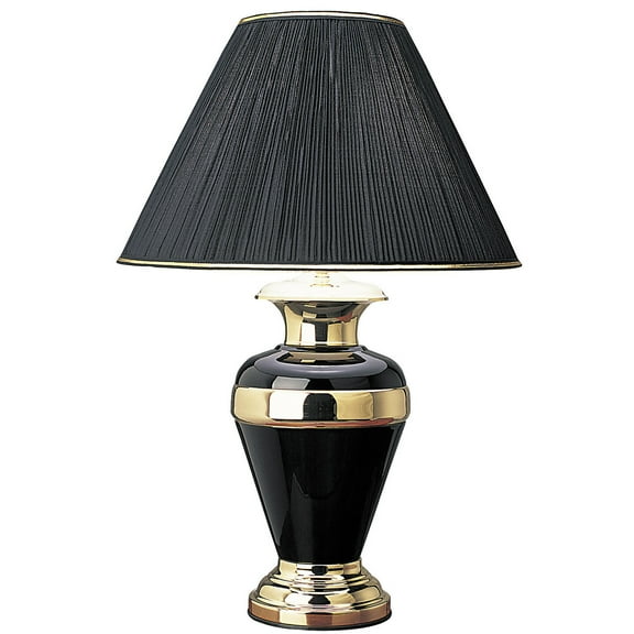 ORE International Metal Table Lamp, Black