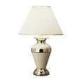 thumbnail image 1 of 32" Tall Metal Table Lamp, Urn-Shaped with Ivory finish, Nylon Shade, 1 of 2
