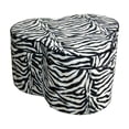 thumbnail image 1 of ORE International 17.5"H Zebra Storage Ottoman W/ 3 Seating, 1 of 3