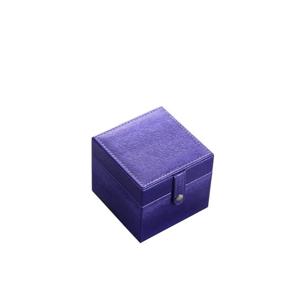 4" Long Travel Jewelry Case, Square Shaped, Azure Blue