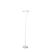 73 Tall Metal Torchiere Floor LED Lamp with Halo design Matte White finish