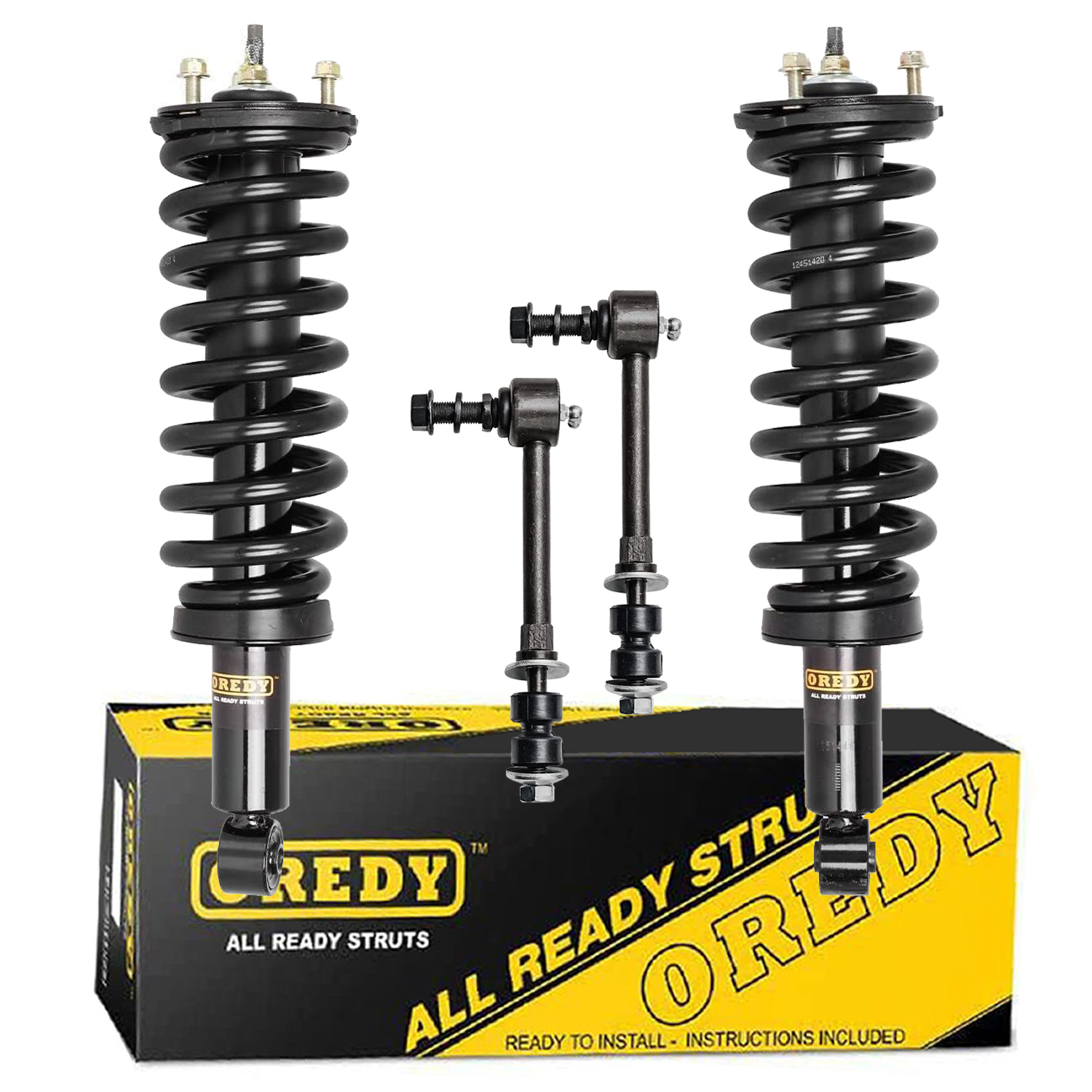 OREDY 4PC Front Struts & Sway Bar Links Kit for 2002 2003 2004 2005