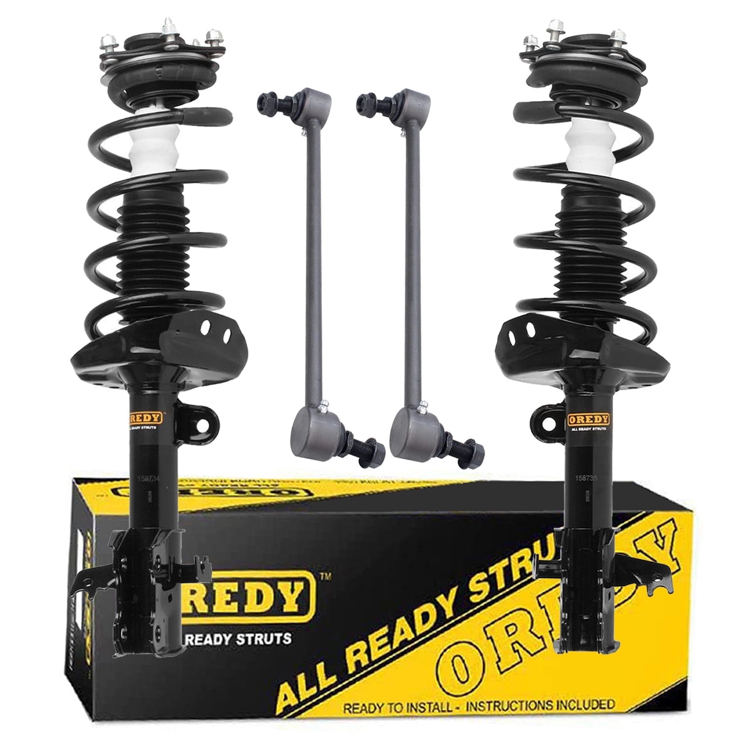 Front Complete Strut Assembly Pair For 2007-2011 Honda CR-V - Quick Struts With Coil Springs (2-Piece Set)