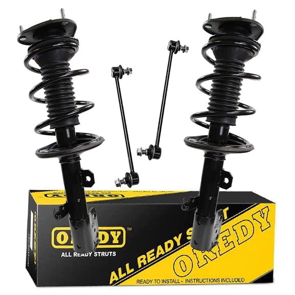 OREDY 4PC Front Struts & Sway Bar Links Kit for 2009-2012 Toyota Corolla 1.8L - 572598 572597 K90433
