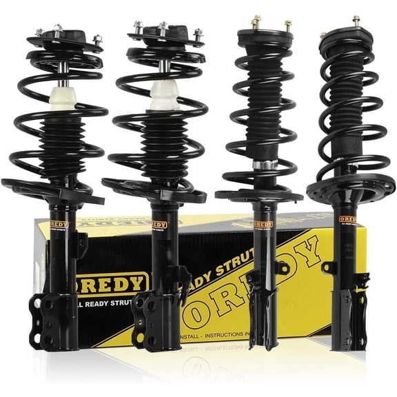 OREDY 4PCs Front + Rear Struts Assembly with Coil Springs Compatible with 2004 - 2006 Lexus ES330 Toyota Camry Solara