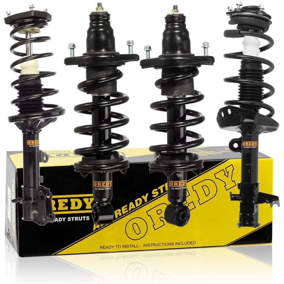 OREDY 4PCs Front & Rear Struts Coil Springs for 2007 - 2011 Honda CR-V - 172497L 172497R 272491 272492