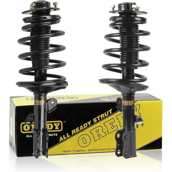 OREDY Front Pair Complete Shock Struts Assembly Kit with Coil Spring 171438 171437