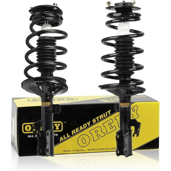 OREDY Front Struts with Coil Spring Assembly Kit Replacement for 2004 - 2010 Toyota Sienna FWD - 172237 172236