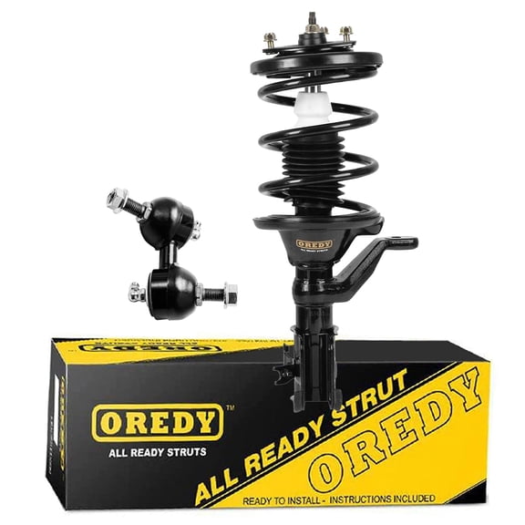 OREDY Front Right Strut and Sway Bar Link for 2003 2004 2005 Honda Civic 1.7L - 172185 K90455