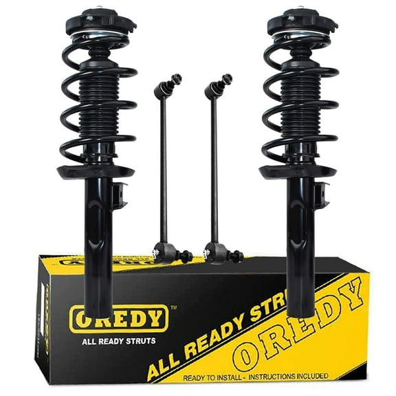 OREDY Pair Front Struts & Sway Bars Replacement for Volkswagen Beetle Golf Jetta Passat Eos Rabbit CC - 172311 K80478