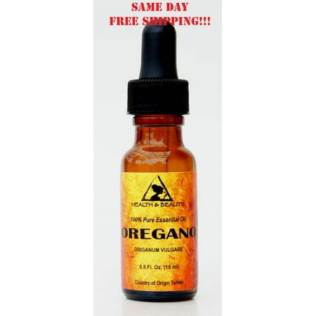 OREGANO ESSENTIAL OIL AROMATHERAPY NATURAL 100% PURE GLASS DROPPER 0.5 OZ, 15 ml