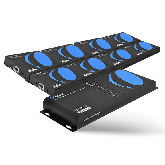 OREI 1x8 HDMI Extender Over Single Cat6/7-IR Remote, EDID Management Upto 400Ft (HD-EX108)