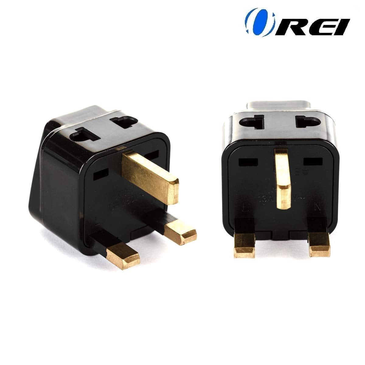 OREI American USA To European Schuko Germany Plug Adapters CE Certified  Heavy Duty - 2 Pack (GS20)