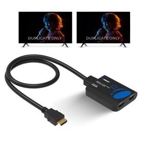 OREI 4K 1 in 2 Out HDMI Splitter 4:4:4 8-bit - HDMI 2.0, HDCP 2.2, 18 Gbps, 4K @ 60Hz HDMI Duplicator/Distributor UltaHD High Resolution Down Scaler 1x2 (UHDS-102C)