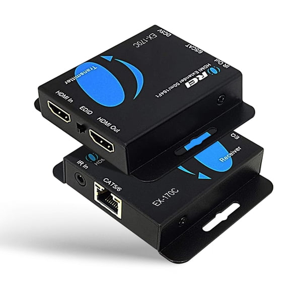 OREI 4K@30Hz 4:2:0 HDMI Extender over Cat6/7 LAN Cable- up to 170 ft (51m) IR Signal (EX-170C)