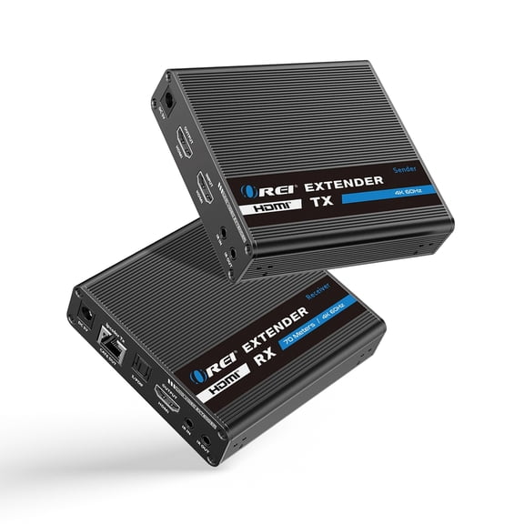 OREI 4K HDMI Extender Balun Up To 230Ft Over CAT6/7 - One To Many Cascade 4K@60Hz 4:4:4 With HDR, Downscaling (UHD-IPC230-CS)