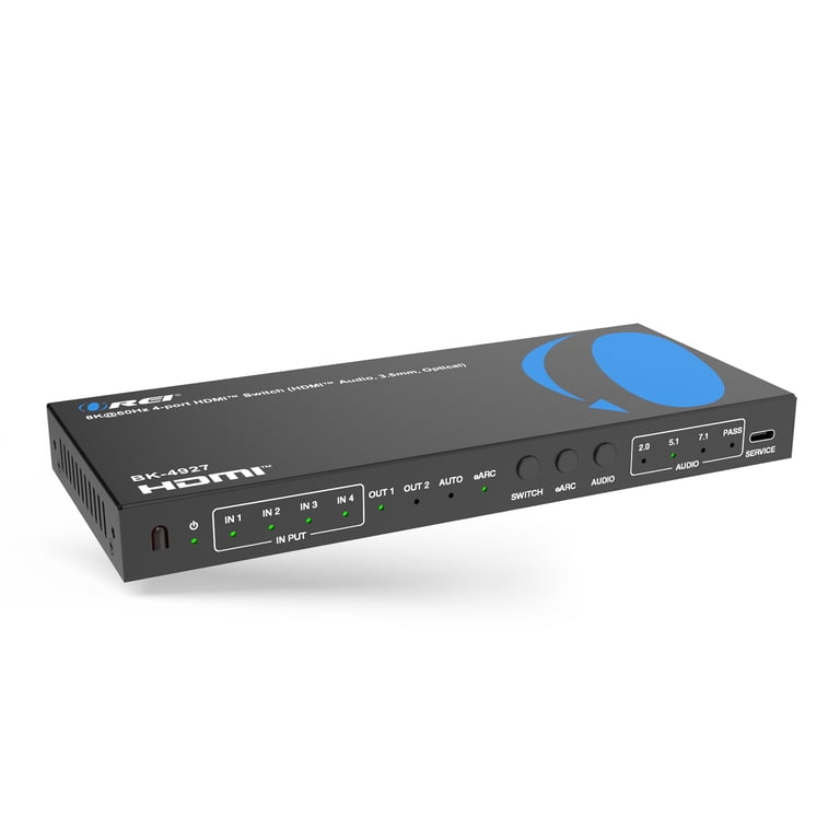 OREI, HDMI Switch, BK-4927, 8K@60Hz 4-port with Audio support