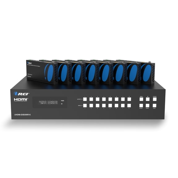 4K HDBaseT 8x8 HDMI Extender Matrix  300ft (Cat6) (UHD88-EXB300-K)