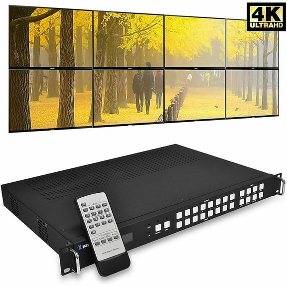 OREI  8x8 HDMI Videowall Matrix -  8 Displays - 8x8 HDMI Matrix - 4x2 Video Wall (UHD-808VW)
