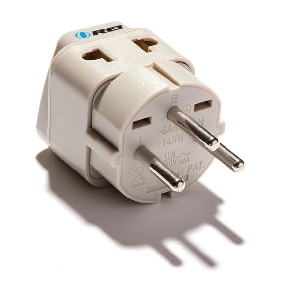 OREI Grounded Universal 2 in 1 Plug Adapter Type H for Israel & more - High Quality - CE Certified - RoHS Compliant WP-H-GN