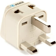 OREI Grounded Universal UK, Hong Kong Travel Adapter - 2 In 1 - Type G - Compact Design (DB-7)