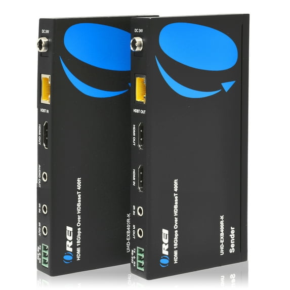 OREI HDMI Extender Receiver Transmitter Over Single CAT6 Cable Ultra HD 4K x 2K @ 60 HZ - Up to 330 FT