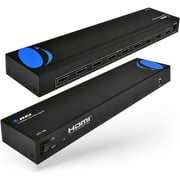 OREI 1 in 8 out HDMI Splitter 4K@30Hz Resolution, HDMI 1.4, HDCP 1.4, Advanced EDID management, HDR10 And Dolby Vision Support (HD-108)