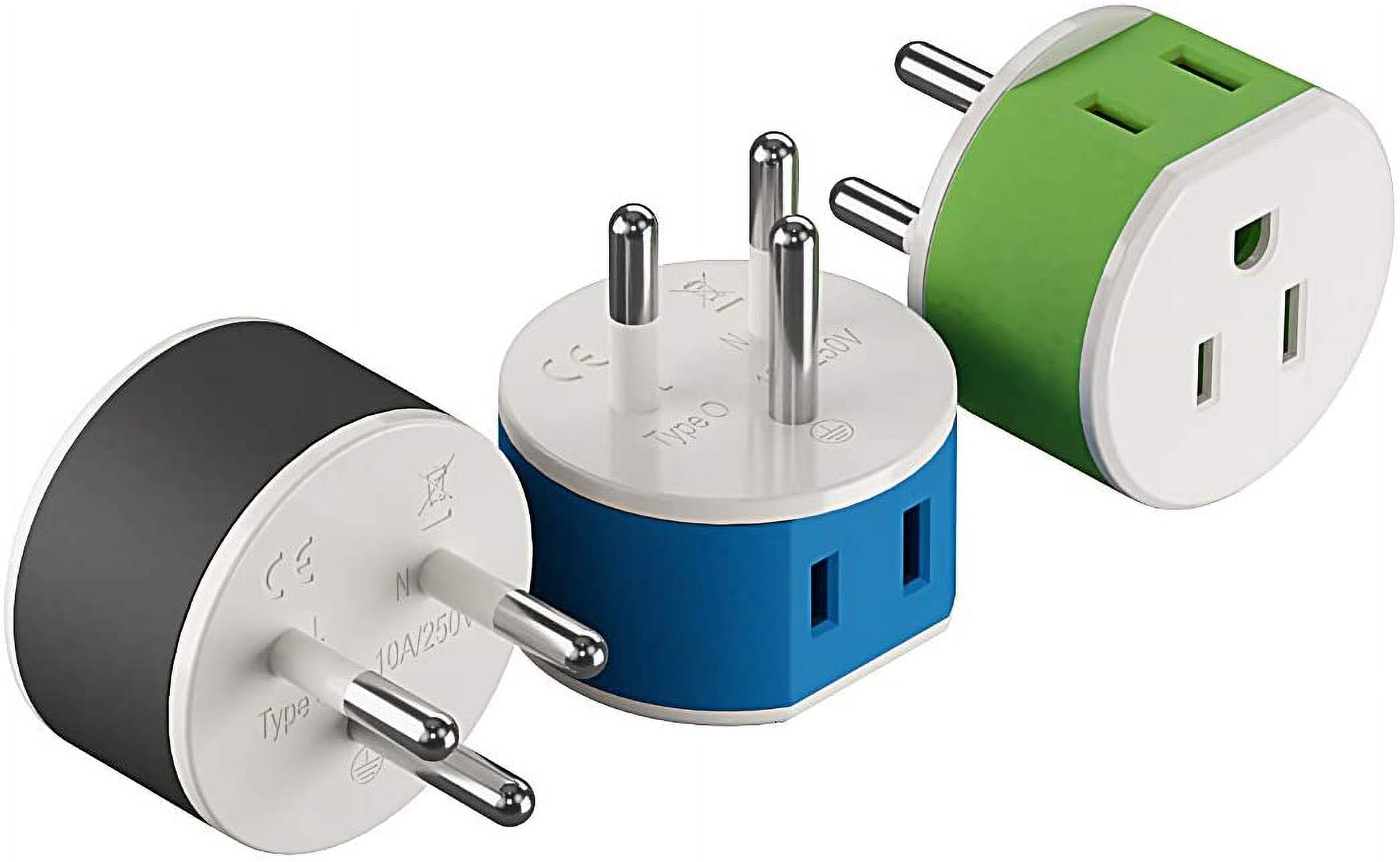 OREI Thailand Travel Plug Adapter 2 USA Inputs 3 Pack Type O