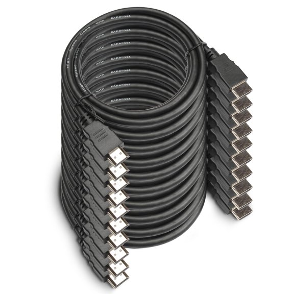 OREI Ultra High Speed 4kHDMI Cable 6ft High-Speed 10.2Gbps, 3D, ARC, Ethernet Premium 6ft HDMI Cable for TVs, Monitors, Home Theater & Gaming (10 Pack)
